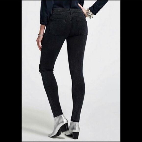 DL1961 FLORENCE IN ORACLE JEANS LEATHER KNEE PATCH - Picture 2 of 2